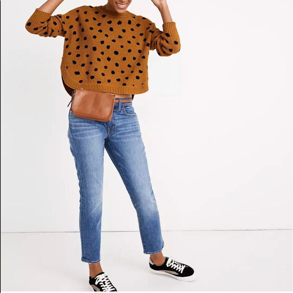 MADEWELL Painted Spots Pullover Sweater SZ S